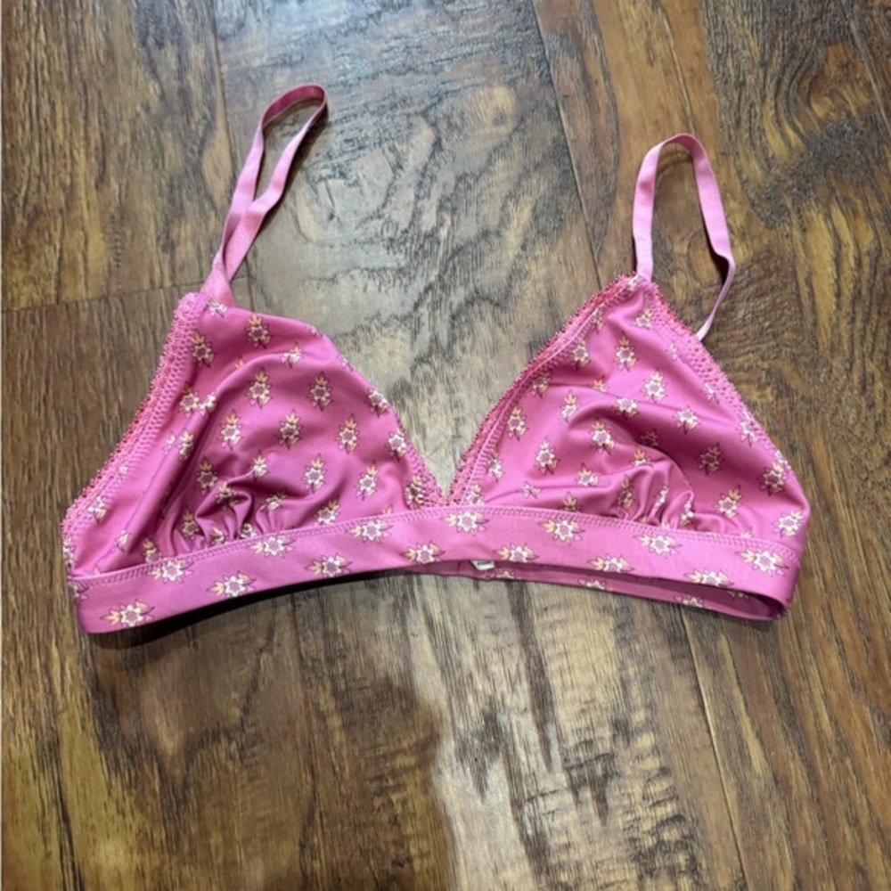 Spell Pink Floral Bikini Top ot Bra top size Large - Picture 2 of 4